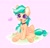 Size: 2533x2450 | Tagged: safe, artist:inowiseei, imported from derpibooru, oc, oc only, oc:summer ray, pegasus, pony, chest fluff, choker, ear fluff, female, grass, heart, high res, open mouth, sitting, smiling, solo