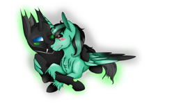 Size: 2500x1500 | Tagged: safe, artist:ginnythequeen, imported from derpibooru, oc, oc:404, oc:ginny, alicorn, changeling, changeling feeding, cuddling, love, love feeder, snuggling