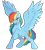 Size: 2100x2340 | Tagged: safe, artist:not-ordinary-pony, derpibooru exclusive, imported from derpibooru, rainbow dash, pegasus, pony, confident, feathered wings, female, high res, mare, open mouth, open smile, raised hoof, simple background, smiling, solo, spread wings, transparent background, wings