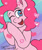 Size: 3000x3600 | Tagged: source needed, safe, artist:demitri, imported from derpibooru, pinkie pie, pony, belly button, heart, heart eyes, high res, newbie artist training grounds, one eye closed, open mouth, open smile, signature, smiling, solo, wingding eyes