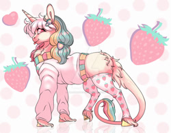 Size: 1024x794 | Tagged: safe, artist:malinraf1615, imported from derpibooru, oc, oc only, pony, unicorn, clothes, female, mare, socks, solo, sweater, tongue out