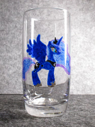 Size: 1024x1366 | Tagged: safe, alternate version, artist:malte279, imported from derpibooru, part of a set, princess luna, craft, glass engraving, glass painting