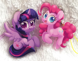 Size: 1220x958 | Tagged: safe, artist:dawnfire, imported from twibooru, pinkie pie, twilight sparkle, charm, irl, keychain, photo