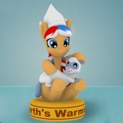 Size: 450x450 | Tagged: safe, imported from twibooru, oc, oc:ember, figurine, hearth's warming con, image, needs more jpeg