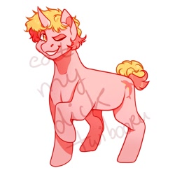 Size: 1200x1200 | Tagged: safe, artist:eggymy, imported from twibooru, oc, oc only, pony, unicorn, free advertisement, image, meta, needs more jpeg, obtrusive watermark, rent free, solo, twibooru, twibooru fan art, vulgar, watermark, white backgrouhnd
