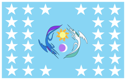 Size: 1004x638 | Tagged: safe, artist:dalea1, imported from twibooru, princess celestia, princess luna, alicorn, pony, equestrian flag, flag, image, no pony, png, royal sisters, simple background, transparent background, vector