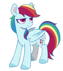 Size: 1512x1713 | Tagged: artist needed, safe, edit, editor:edits of hate, imported from twibooru, rainbow dash, pegasus, pony, /mlp/, frown, image, more than an edit, png, simple background, solo, unofficial edits thread, white background