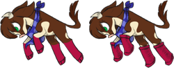 Size: 650x255 | Tagged: safe, artist:skyie-fyire, imported from twibooru, arizona cow, them's fightin' herds, boots, clothes, community related, image, png, shoes