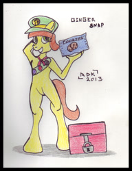 Size: 400x520 | Tagged: safe, artist:rdk, imported from twibooru, tag-a-long, anthro, clothes, image, needs more jpeg, sofurry cub purge, traditional art