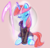 Size: 961x923 | Tagged: safe, artist:tiffortat, imported from twibooru, oc, oc only, oc:deathlight sparkle, pony, unicorn, bootleg, bootleg pony, clothes, eyes closed, female, image, magic, mare, png, recolor, robe, scythe, simple background, sitting, solo