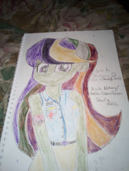 Size: 774x1032 | Tagged: safe, artist:shafiqhafizi70, imported from twibooru, human, equestria girls, armband, equestria girls-ified, humanized, image, needs more jpeg, rosiecherribloom, smiling