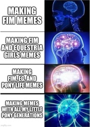 Size: 500x701 | Tagged: safe, imported from derpibooru, expanding brain, meme, meta, no pony