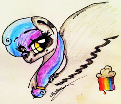 Size: 2262x1950 | Tagged: safe, artist:beamybutt, imported from derpibooru, oc, oc only, pegasus, pony, bust, eyelashes, female, mare, pegasus oc, signature, smiling, solo, traditional art, wings