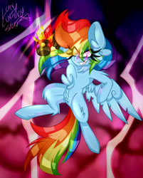 Size: 1630x2030 | Tagged: safe, artist:ladylullabystar, imported from derpibooru, rainbow dash, pegasus, pony, belly fluff, chest fluff, ear fluff, infinity gauntlet, redraw, solo