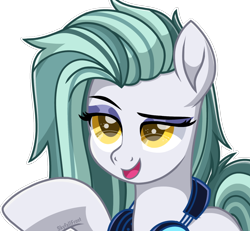 Size: 1568x1448 | Tagged: safe, artist:skyfallfrost, imported from derpibooru, oc, oc only, oc:dj silento, oc:ivory crescendo, earth pony, pony, base used, female, headphones, mare, simple background, solo, transparent background