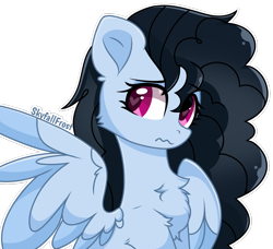 Size: 1588x1448 | Tagged: safe, artist:skyfallfrost, imported from derpibooru, oc, oc only, oc:skyfall frost, pegasus, pony, female, mare, simple background, solo, transparent background