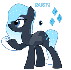 Size: 1280x1264 | Tagged: safe, artist:hate-love12, imported from derpibooru, rarity, earth pony, pony, alternate design, deviantart watermark, earth pony rarity, eyeshadow, makeup, obtrusive watermark, race swap, simple background, solo, transparent background, watermark