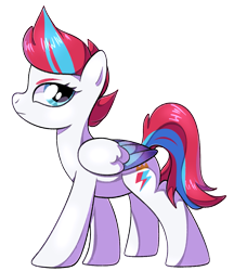 Size: 1057x1224 | Tagged: safe, artist:beanbunn, imported from derpibooru, zipp storm, pegasus, pony, female, g5, looking at you, mare, profile, simple background, solo, transparent background