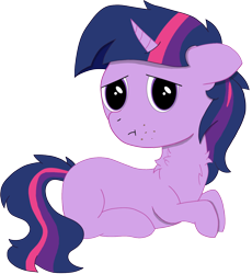 Size: 1304x1420 | Tagged: safe, artist:eminent entropy, imported from derpibooru, twilight sparkle, pony, unicorn, :t, atg 2021, crumbs, embarrassed, looking away, lying down, newbie artist training grounds, sad, simple background, solo, transparent background, unicorn twilight