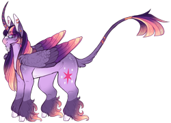 Size: 2852x2049 | Tagged: safe, artist:sleepy-nova, imported from derpibooru, twilight sparkle, alicorn, classical unicorn, pony, unicorn, beard, cloven hooves, curved horn, cutie mark, ethereal mane, facial hair, glasses, high res, horn, horn ring, jewelry, leonine tail, older, older twilight, ring, solo, sparkles, starry mane, twilight sparkle (alicorn), unshorn fetlocks