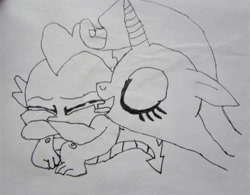 Size: 1011x790 | Tagged: safe, alternate version, artist:spikeabuser, imported from derpibooru, rarity, spike, dragon, unicorn, abuse, black and white, crying, female, go to sleep garble, grayscale, licking tears, male, monochrome, op is a duck, op is a spike hater, op is trying to start shit so badly that it's kinda funny, sad, sadism, shitposting, spikeabuse, teary eyes