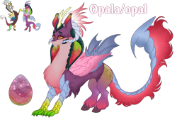 Size: 1596x1080 | Tagged: safe, artist:jvartes6112, imported from derpibooru, cosmos (character), discord, oc, oc:opala, draconequus, coscord, cosmos, draconequus oc, egg, female, horns, male, offspring, parent:cosmos, parent:discord, parents:coscord, reference sheet, shipping, simple background, straight, transparent background