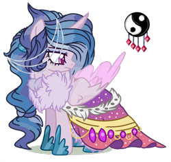 Size: 1280x1209 | Tagged: safe, artist:princess-kitsune-tsu, artist:venomous-cookietwt, imported from derpibooru, oc, oc only, alicorn, pony, base used, clothes, deviantart watermark, dress, female, mare, obtrusive watermark, offspring, parent:king sombra, parent:princess celestia, parents:celestibra, simple background, solo, transparent background, watermark