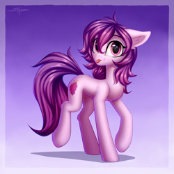 Size: 3000x3000 | Tagged: safe, artist:setharu, imported from derpibooru, oc, oc only, oc:share dast, earth pony, pony, chest fluff, cute, ear fluff, female, high res, looking at you, mare, simple background, solo, tongue out