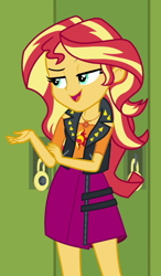 Size: 492x841 | Tagged: safe, imported from derpibooru, screencap, sunset shimmer, equestria girls, equestria girls series, forgotten friendship, cropped, female, geode of empathy, magical geodes, solo