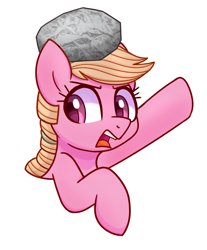 Size: 2642x3198 | Tagged: artist needed, safe, edit, imported from derpibooru, oc, oc only, oc:flat earth, earth pony, pony, hat, high res, pointing, solo, tinfoil, tinfoil hat