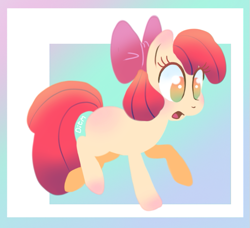 Size: 725x662 | Tagged: safe, artist:stormywitch90, imported from derpibooru, apple bloom, earth pony, pony, bow, female, filly, hair bow, solo