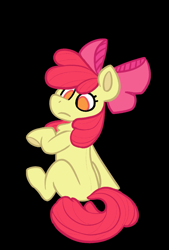 Size: 683x1012 | Tagged: safe, artist:shkika, imported from derpibooru, apple bloom, earth pony, pony, story of the blanks, female, filly, solo