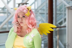 Size: 960x640 | Tagged: safe, artist:striderian, imported from derpibooru, fluttershy, human, clothes, cosplay, costume, irl, irl human, otakon, otakon 2014, photo, solo