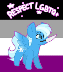 Size: 1024x1162 | Tagged: safe, artist:calibykitty, artist:midnightamber, imported from derpibooru, oc, oc only, pegasus, pony, :3, asexual pride flag, chibi, commission, graveyard of comments, knife, male, mouth hold, politics, pride, pride flag, pride month, solo, stallion, ych result, your character here