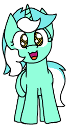 Size: 153x283 | Tagged: safe, artist:anonymouseleven, imported from derpibooru, lyra heartstrings, pony, unicorn, :3, female, mare, simple background, smiling, solo, transparent background