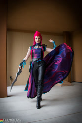 Size: 1067x1600 | Tagged: safe, artist:lady ava, imported from derpibooru, tempest shadow, human, bronycon, bronycon 2018, clothes, cosplay, costume, irl, irl human, photo, solo, sword, weapon