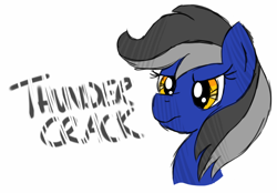 Size: 796x553 | Tagged: safe, artist:pegasski, imported from derpibooru, oc, oc only, oc:thunder crack, earth pony, pony, bust, earth pony oc, eyelashes, female, frown, mare, solo