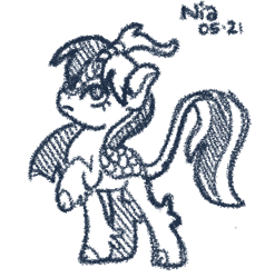 Size: 287x313 | Tagged: safe, artist:redpalette, imported from derpibooru, oc, oc:nia, kirin, cute, female, frown, kirin oc, royal, sketch