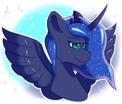 Size: 2160x1850 | Tagged: safe, artist:darmetyt, imported from derpibooru, princess luna, anthro, constellation, simple background, solo, transparent background