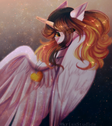 Size: 1960x2200 | Tagged: safe, artist:krissstudios, imported from derpibooru, oc, oc only, alicorn, pony, alicorn oc, female, high res, horn, jewelry, mare, necklace, solo, wings