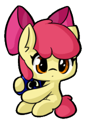 Size: 350x500 | Tagged: safe, artist:arielsbx, imported from derpibooru, apple bloom, earth pony, pony, animated, blinking, female, filly, solo