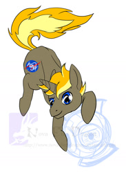 Size: 1280x1748 | Tagged: artist needed, safe, imported from derpibooru, oc, oc only, oc:roger houston, pony, unicorn, male, portal (valve), solo, space core, stallion