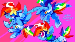 Size: 4096x2301 | Tagged: safe, artist:nekosnicker, imported from derpibooru, rainbow dash, pegasus, pony, female, mare, solo