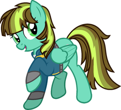 Size: 939x851 | Tagged: safe, artist:pegasski, artist:raini-bases, imported from derpibooru, oc, oc only, oc:aqua haze, pegasus, pony, fallout equestria, base used, eyelashes, female, looking at you, mare, open mouth, open smile, pegasus oc, raised hoof, simple background, smiling, smiling at you, solo, transparent background, wings