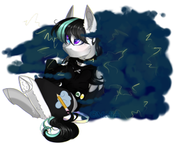 Size: 2676x2241 | Tagged: safe, artist:mediasmile666, imported from derpibooru, oc, oc only, pegasus, pony, cloud, eye clipping through hair, female, heterochromia, high res, mare, pegasus oc, simple background, solo, transparent background, wings