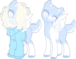 Size: 4713x3626 | Tagged: safe, artist:kurosawakuro, imported from derpibooru, oc, oc only, pegasus, pony, absurd resolution, bald, base used, clothes, female, frown, horns, lidded eyes, mare, pegasus oc, simple background, solo, sweater, transparent background, wings