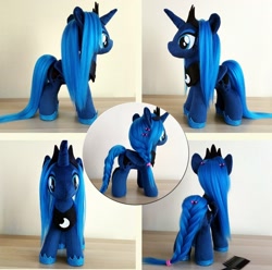 Size: 1964x1952 | Tagged: safe, artist:larsen toys, imported from derpibooru, princess luna, alicorn, pony, auction open, mane, photo, plushie, solo