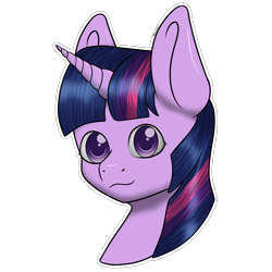 Size: 2160x2160 | Tagged: safe, artist:darmetyt, imported from derpibooru, twilight sparkle, anthro, pony, unicorn, bust, female, high res, looking at you, mare, smiling, smiling at you, solo, unicorn twilight