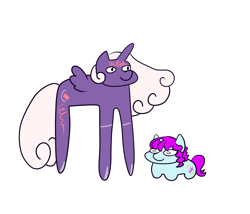 Size: 3500x3000 | Tagged: safe, artist:honkandheello, imported from derpibooru, oc, oc:blooming corals, oc:midnight ivory, alicorn, pony, unicorn, alicorn oc, high res, horn, squatpony, unicorn oc, vulgar, wings