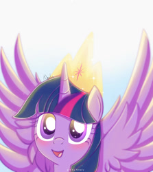 Size: 1024x1147 | Tagged: safe, artist:nnaly, imported from derpibooru, twilight sparkle, alicorn, pony, the last problem, crown, female, jewelry, mare, open mouth, regalia, solo, twilight sparkle (alicorn)